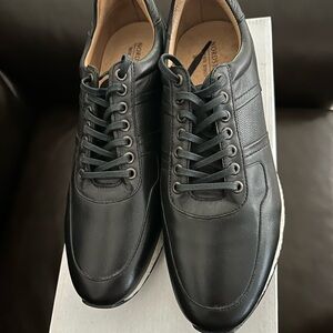 Nordstrom Black Casual Tie Shoes Sleek Minimalist Design